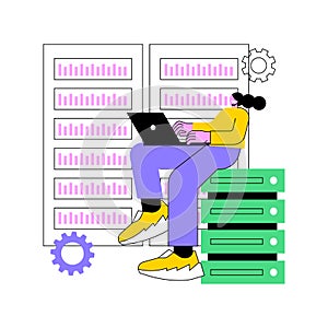 Database abstract concept vector illustration.