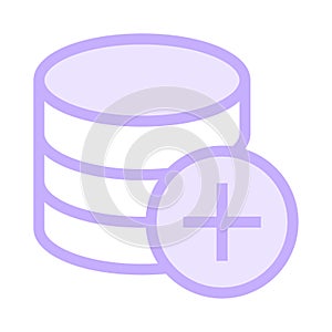 Database add color line icon
