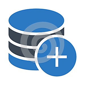 Database add glyphs double color icon
