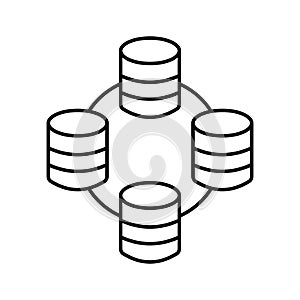 Database administration Vector icon which can easily modify or edit