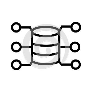 Database administration Vector icon which can easily modify or edit