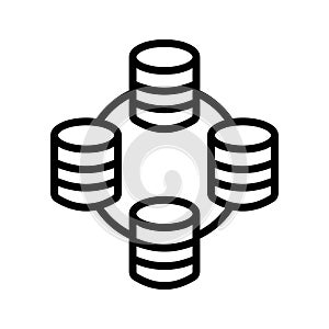 Database administration Vector icon which can easily modify or edit