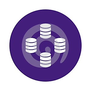 Database administration Vector icon which can easily modify or edit
