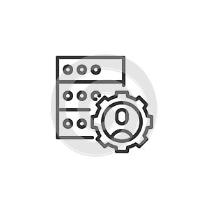 Database Administrator line icon