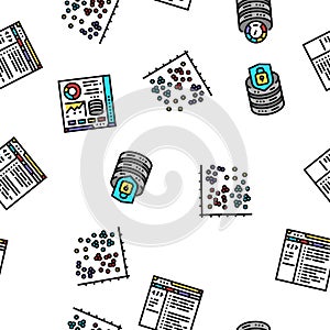 database administrator server seamless pattern vector