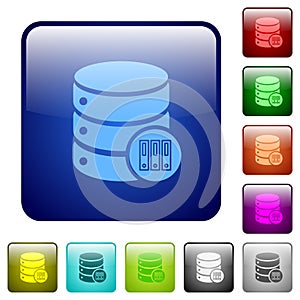 Database archive color square buttons