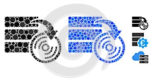 Database Backup Composition Icon of Round Dots