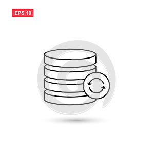 Database backup icon vector design isolated 3