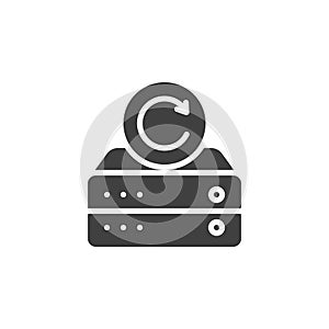 Database backup vector icon