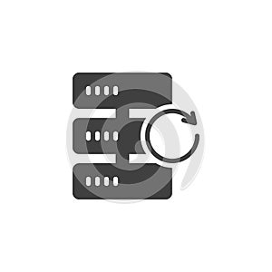 Database backup vector icon