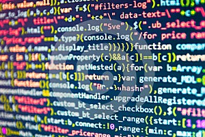 Database bits access stream visualisation. Coding cyberspace concept.