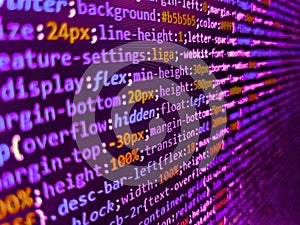 Database bits access stream visualisation. Modern web network and internet telecommunication technology. Php language and coding