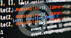 Database bits access stream visualisation. Php language and coding function developer