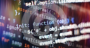Database bits access stream visualisation. Php language and coding function developer