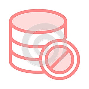Database block color line icon