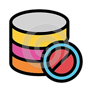Database block color line icon
