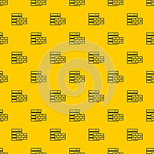 Database and brick wall pattern vector