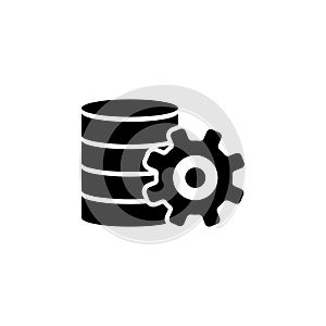 Database Center, Data Server Settings Flat Vector Icon
