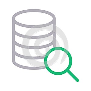 Database colour line vector icon
