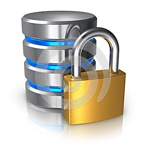 Database and computer data security concept