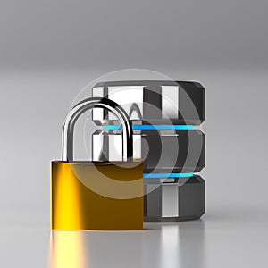 Database and computer data security concept
