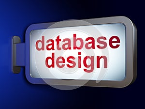 Database concept: Database Design on billboard background