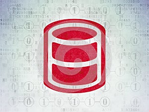 Database concept: Database on Digital Data Paper background