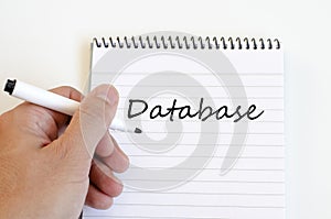 Database concept on notebook