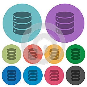 Database color darker flat icons