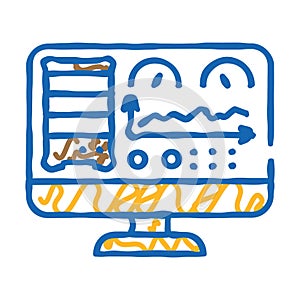database dashboard icon doodle illustration