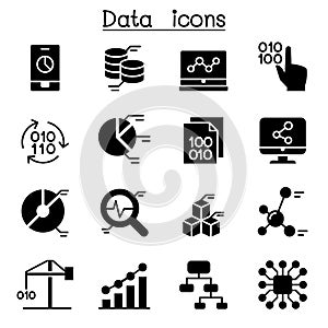 Database , Data Analysis, Data management icons
