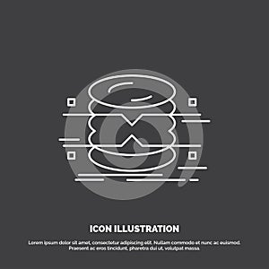 database, data, architecture, infographics, monitoring Icon. Line vector symbol for UI and UX, website or mobile application