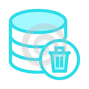 Database delete line icon