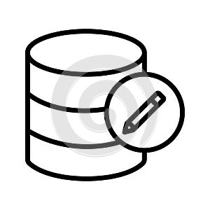 Database editor Vector icon which can easily modify or edit