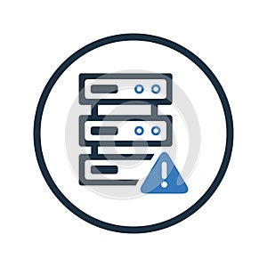 Database, error, alert icon. Simple editable vector graphics