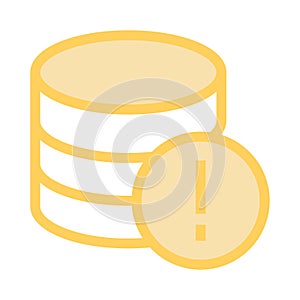 Database error color line icon