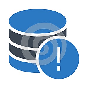 Database error glyphs double color icon