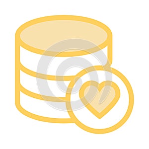 Database favorite color line icon