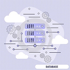 Database flat design style vector concept