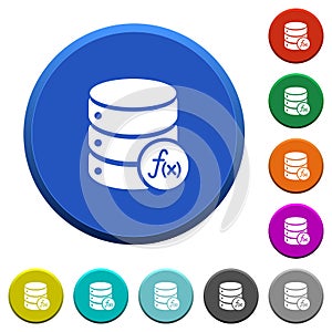 Database functions beveled buttons