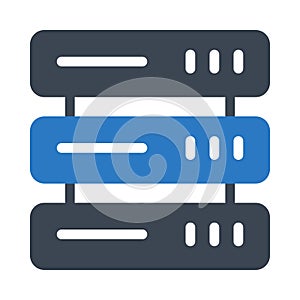 Database glyph colour vector icon