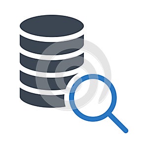 Database glyph colour vector icon