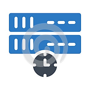 Database glyph colour vector icon