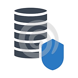 Database glyph colour vector icon