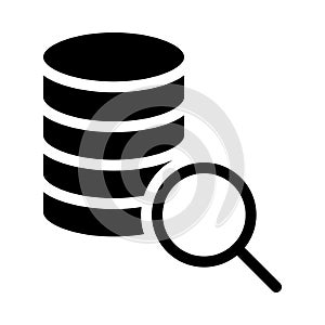 Database glyph flat vector icon