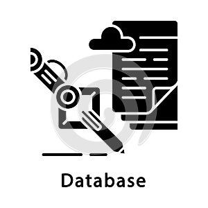 Database glyph icon