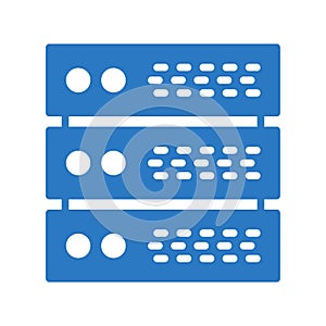 Database glyphs color vector icon