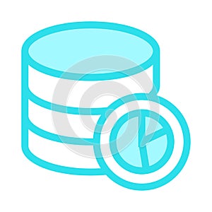Database graph color line icon