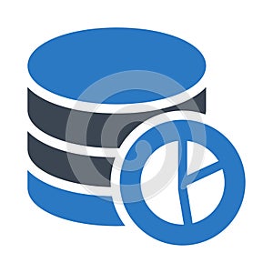 Database graph glyphs double color icon
