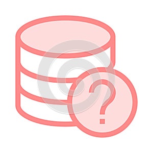 Database help color line icon